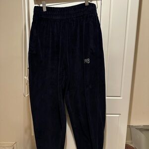 Alexander Wang Navy Velour Track Pants